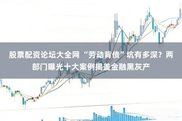股票配资论坛大全网 “劳动背债”坑有多深？两部门曝光十大案例揭盖金融黑灰产